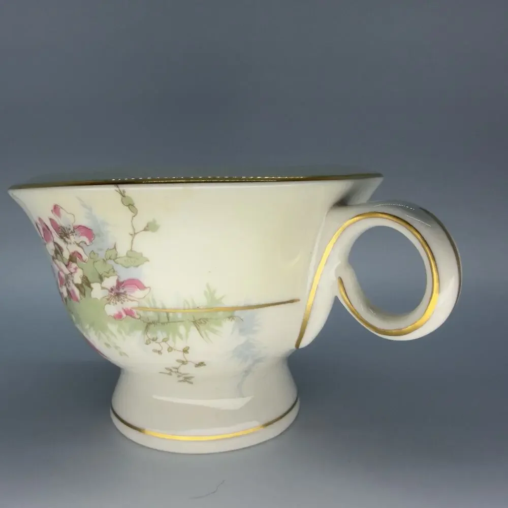 Theodore Haviland New York Apple Blossom Creamer Pitcher Gold Trim USA Made 40s